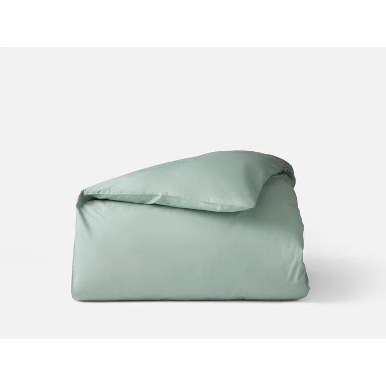 Seafoam Twin Organic Cotton Percale Duvet Cover