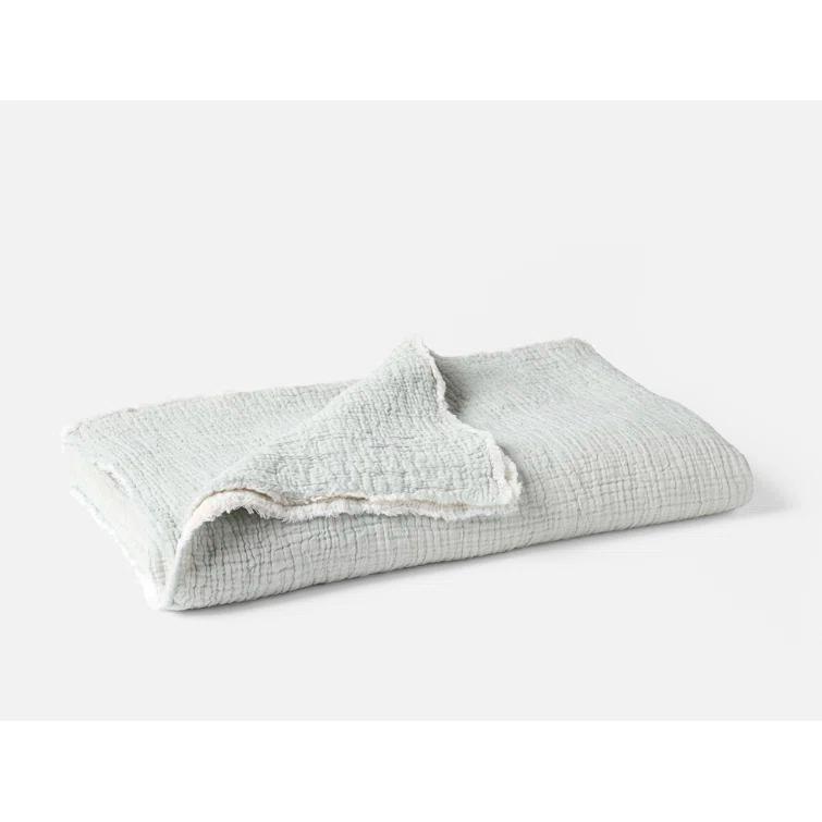 Tidal Chambray Organic Cotton Throw Blanket