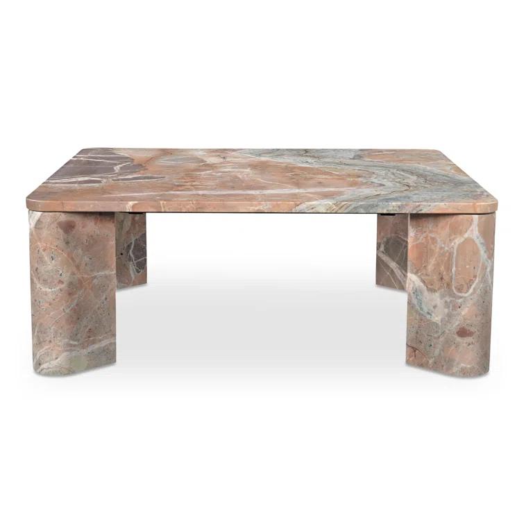 Cato Coffee Table - Orange Marble