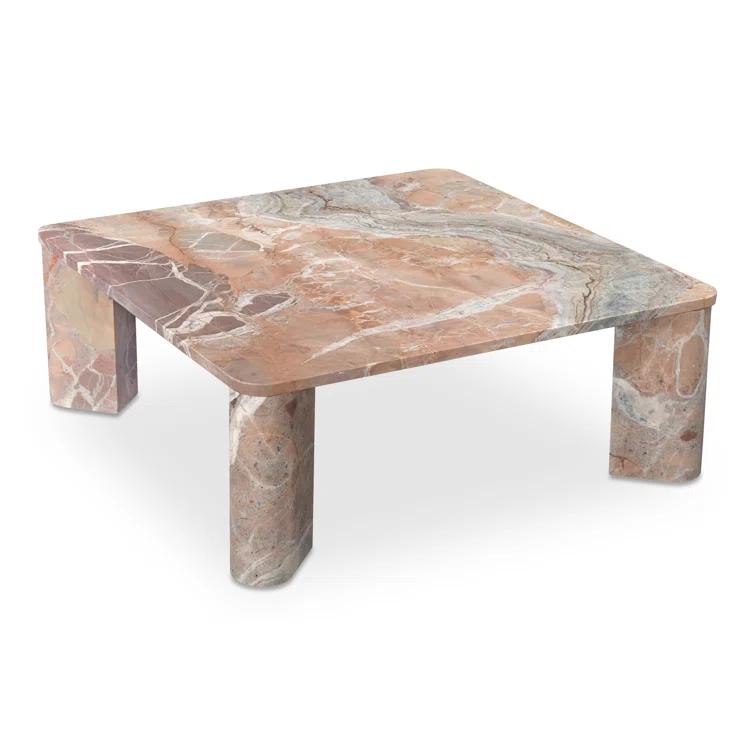 Cato Coffee Table - Orange Marble
