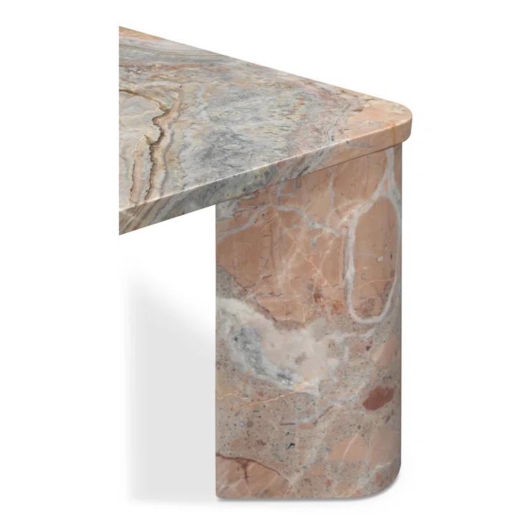 Cato Coffee Table - Orange Marble