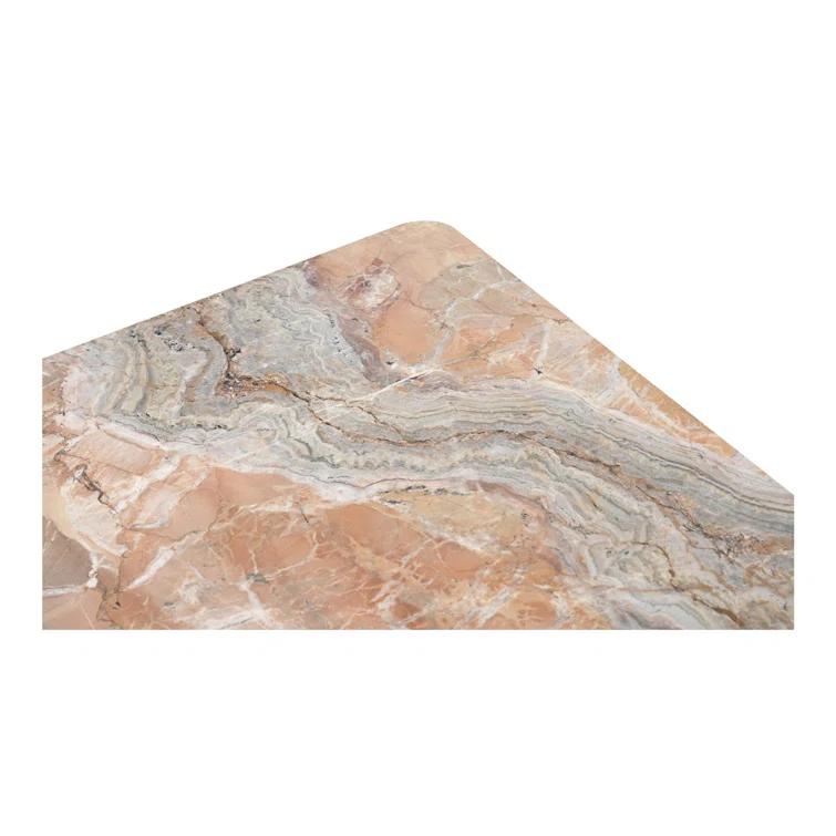 Cato Coffee Table - Orange Marble
