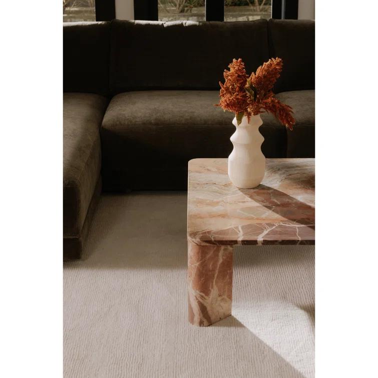 Cato Coffee Table - Orange Marble