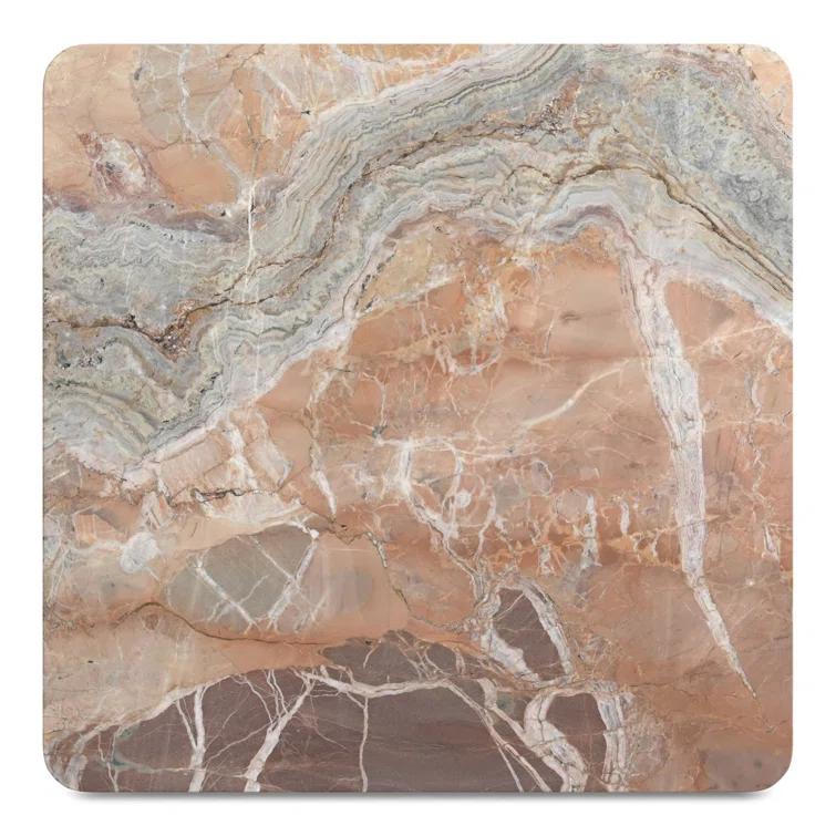 Cato Coffee Table - Orange Marble