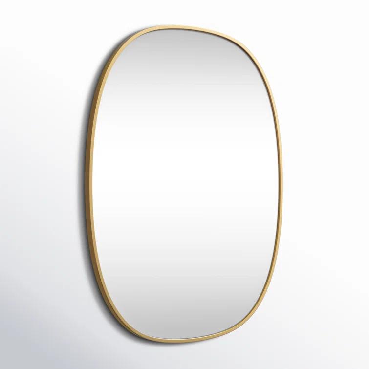 Sabine Metal Curved Oval Wall Mirror