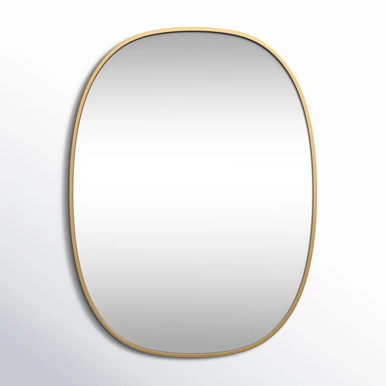 Sabine Metal Curved Oval Wall Mirror