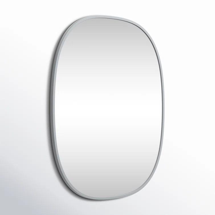 Sabine Metal Curved Oval Wall Mirror