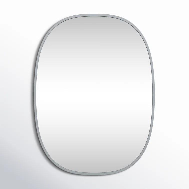 Sabine Metal Curved Oval Wall Mirror