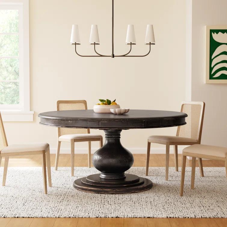 Dadeville Pine Round Solid Wood Dining Table