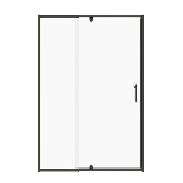 38-42" W x 71" H Flush Glass Shower Door Reversible Installation