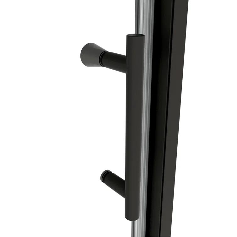 38-42" W x 71" H Flush Glass Shower Door Reversible Installation