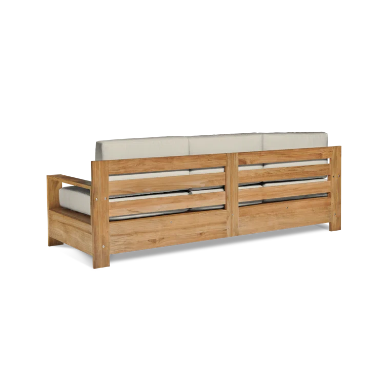 Miguelina 87'' Teak Outdoor Sofa with Sunbrella Cushions