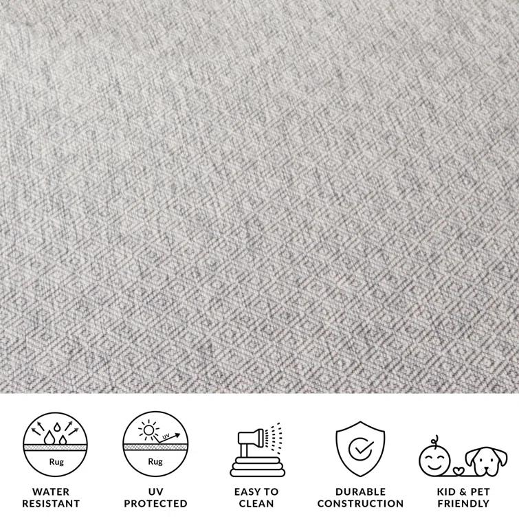 Geometric Gray Indoor/Outdoor Area Rug
