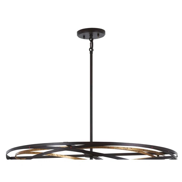 Minka Lavery Vortic Flow 8 - Light Dark Bronze/Mosaic Gold Unique/Statement Pendant