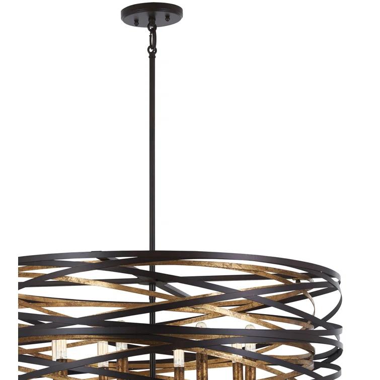 Minka Lavery Vortic Flow 8 - Light Dark Bronze/Mosaic Gold Unique/Statement Pendant