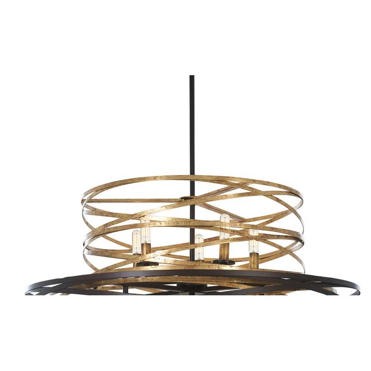 Minka Lavery Dark Bronze Mosaic Gold Chandelier 30" Wide Modern 18-Light Fixture for Dining Room House Foyer Kitchen Entryway Home