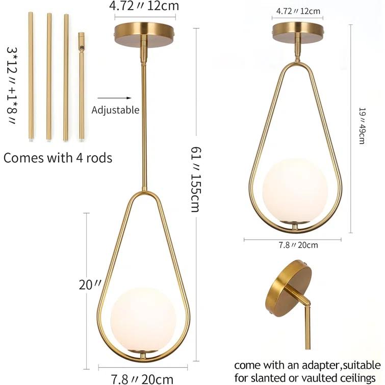 Galassia Pendant Light by AERIN - Burnished Brass / 9.5"W