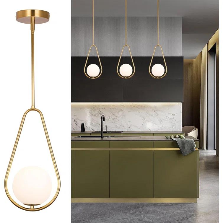 Galassia Pendant Light by AERIN - Burnished Brass / 9.5"W