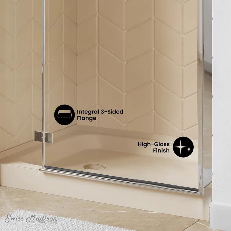 Voltaire 48" x 36" Single-Threshold, Shower Base