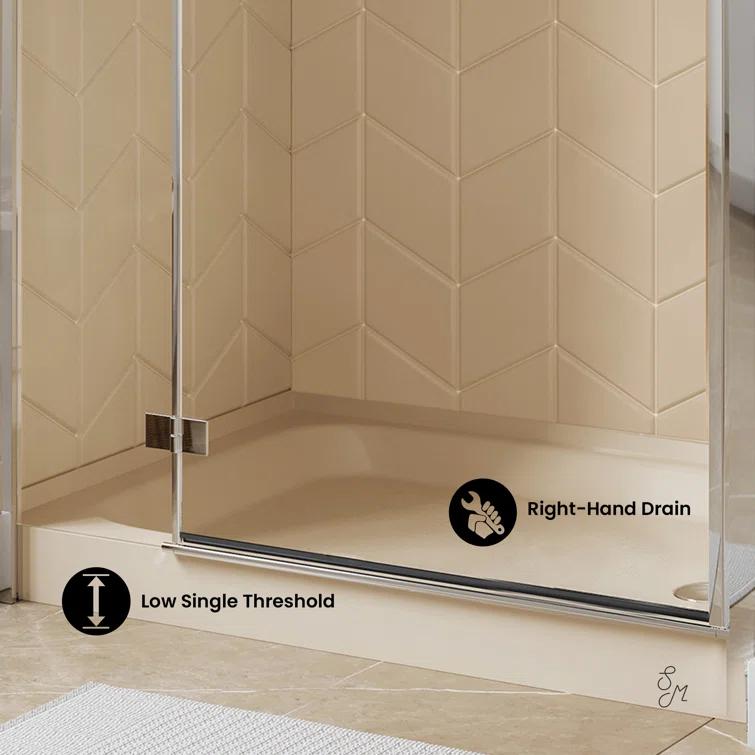 Voltaire 48" x 36" Single-Threshold, Shower Base