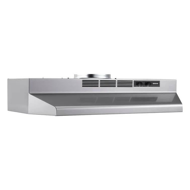 Broan NuTone Broan® 24-Inch Convertible Under-Cabinet Range Hood, 230 Max Blower CFM, Stainless Finish F4024SF