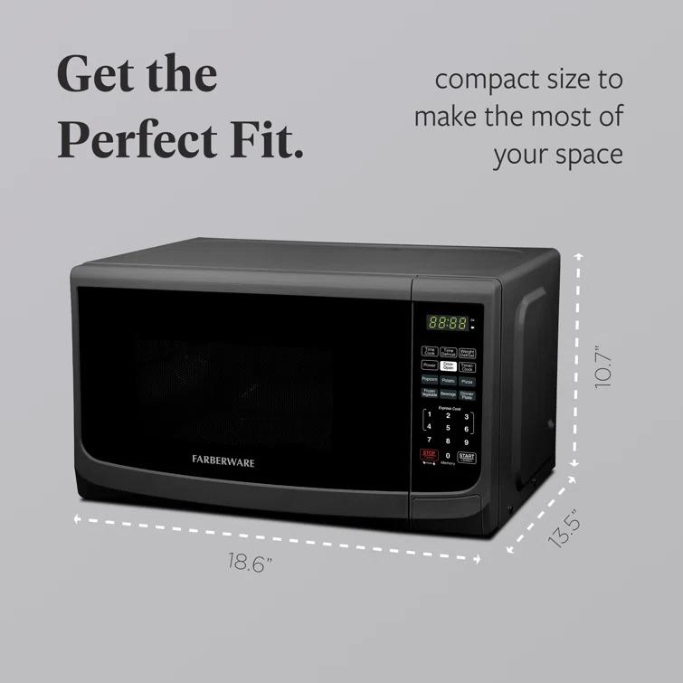 Farberware Farberware 0.9 Cubic Feet Countertop Microwave FM09BKA