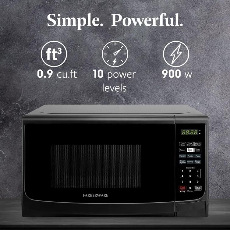 Farberware Farberware 0.9 Cubic Feet Countertop Microwave FM09BKA