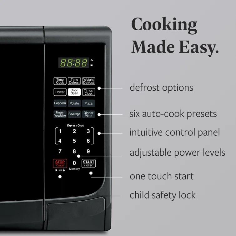 Farberware Farberware 0.9 Cubic Feet Countertop Microwave FM09BKA