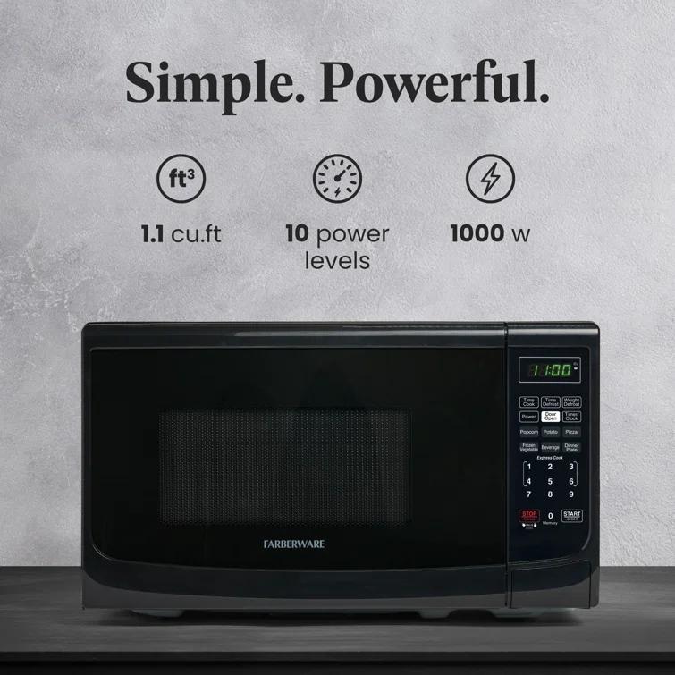 Farberware Farberware Countertop Microwave .7 Cu. Ft. 700-Watt Compact Microwave Oven FMO07ABTBKA