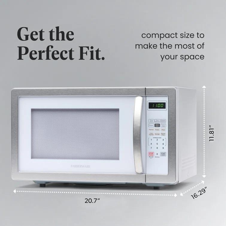 Farberware Farberware Classic Countertop Microwave Oven, 1.1 Cubic Feet cu. ft., 1000 watts, with Child Lock