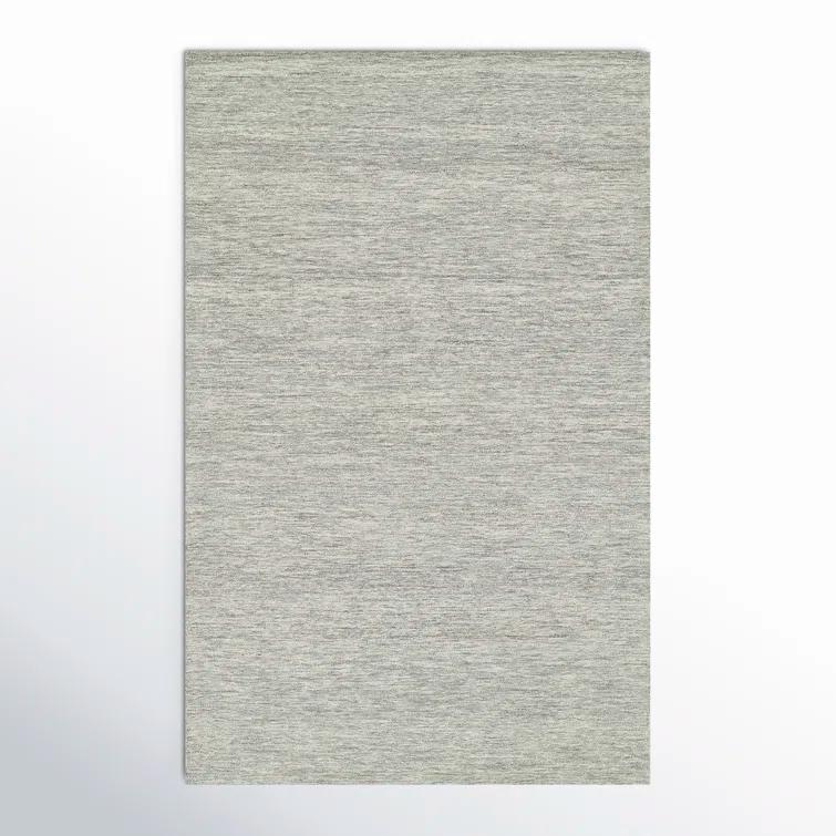 Momeni 5'x8' James Solid Handtufted Area Rug Light Gray: Wool, Low Pile, Rectangle, Indoor, Vacuum Care