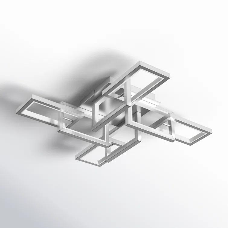 Sataria 8 - Light 29.25" Unique/Statement Geometric LED Flush Mount