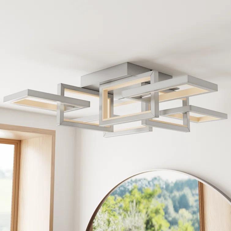 Sataria 8 - Light 29.25" Unique/Statement Geometric LED Flush Mount