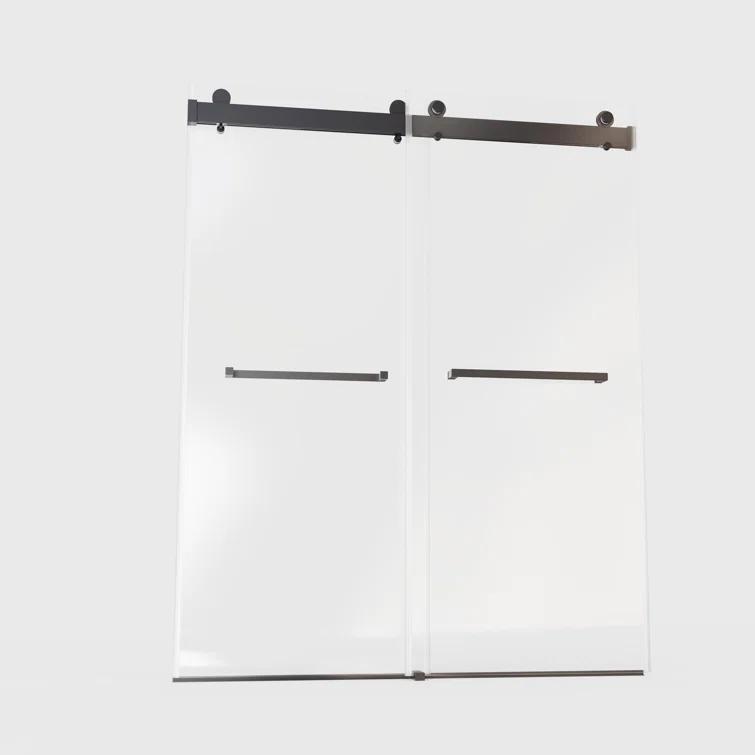 Ceballos 56-60 Inches W *76 Inches H Frameless Double Sliding Soft-Close Shower Door LNNMTB-W1552S00005