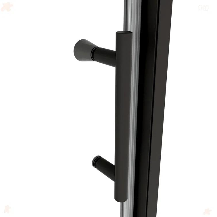 38-42" W x 71" H Flush Glass Shower Door Reversible Installation