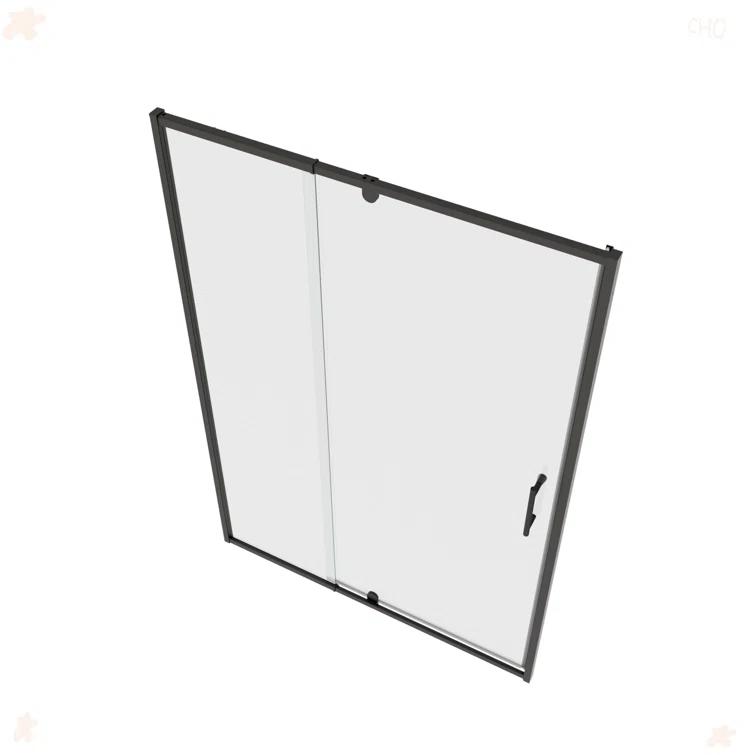 38-42" W x 71" H Flush Glass Shower Door Reversible Installation