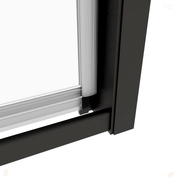 38-42" W x 71" H Flush Glass Shower Door Reversible Installation
