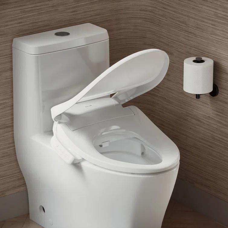 PureWash E545 Elongated Heated Bidet Toilet Seat, Electric Bidets for Existing Toilets