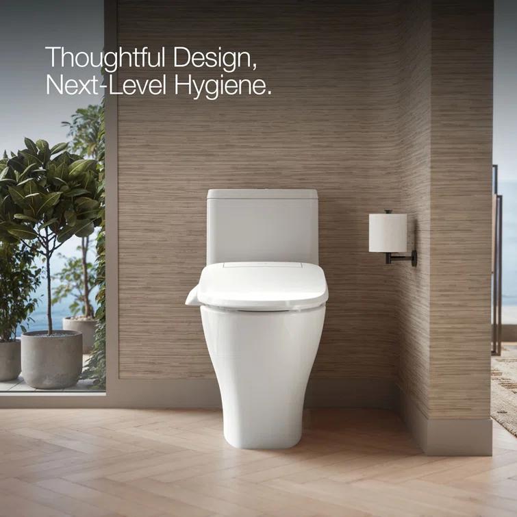 PureWash E545 Elongated Heated Bidet Toilet Seat, Electric Bidets for Existing Toilets