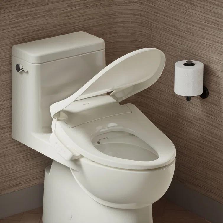 PureWash E545 Elongated Heated Bidet Toilet Seat, Electric Bidets for Existing Toilets
