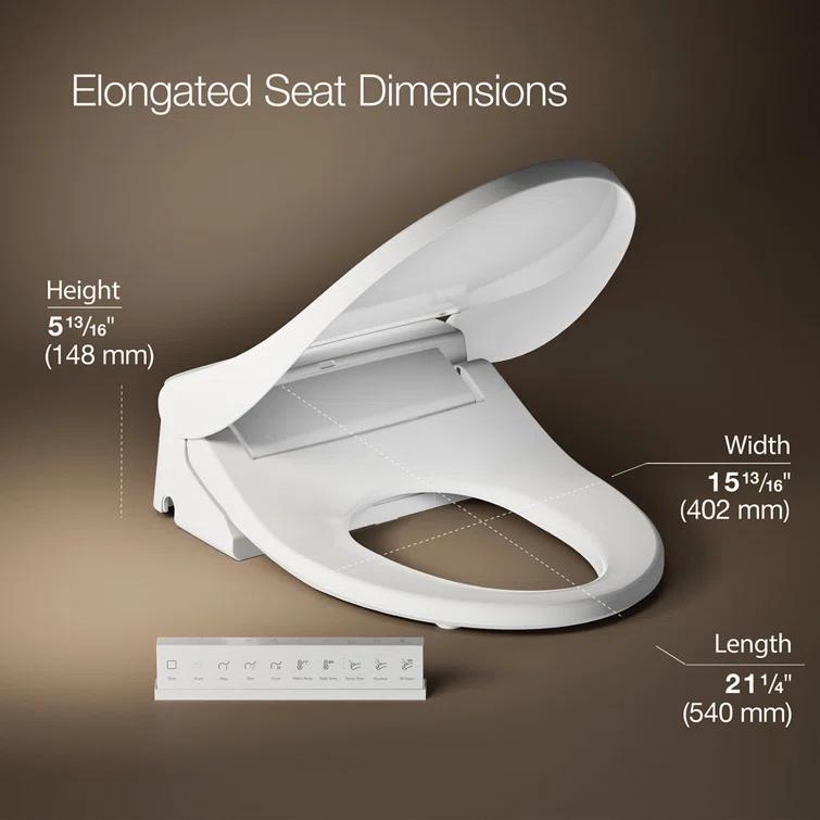PureWash® E880 Elongated Bidet Toilet Seat with Remote Control