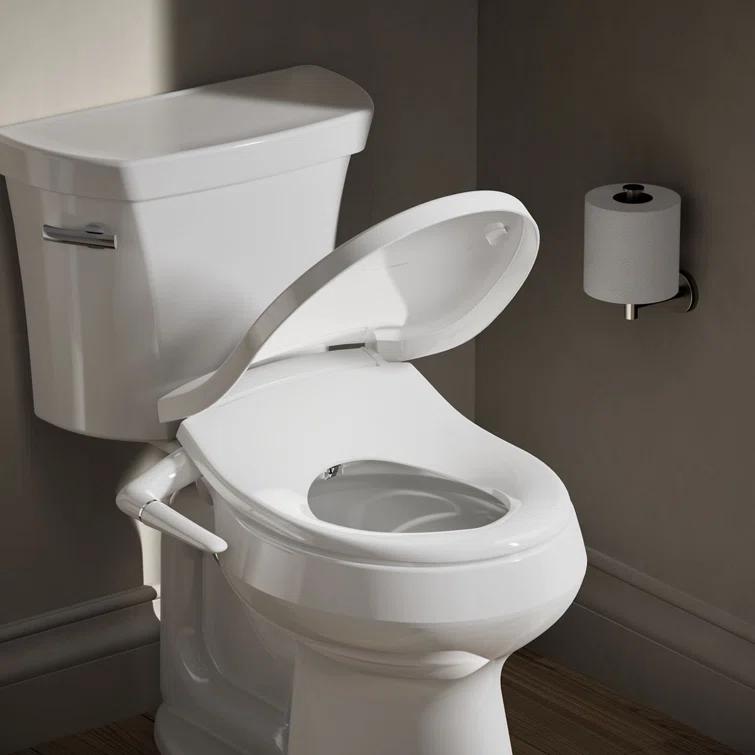 PureWash M250 Round Bidet Toliet Seat, Manual Non-Electric Bidets for Existing Toilets