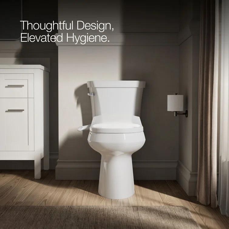 PureWash M250 Round Bidet Toliet Seat, Manual Non-Electric Bidets for Existing Toilets