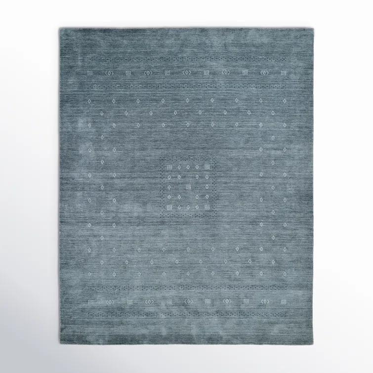 Cyrena Hand-Loomed Wool Rug - Slate / 5' x 8'