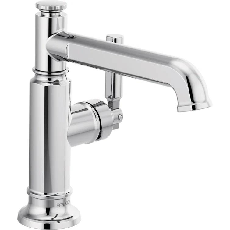 SleekStream Chrome 7'' Modern Single-Handle Brass Bathroom Faucet
