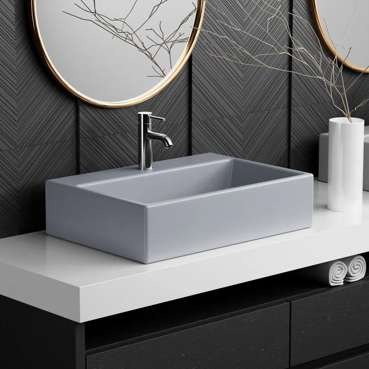 Claire 20 Rectangle Ceramic Vessel Sink
