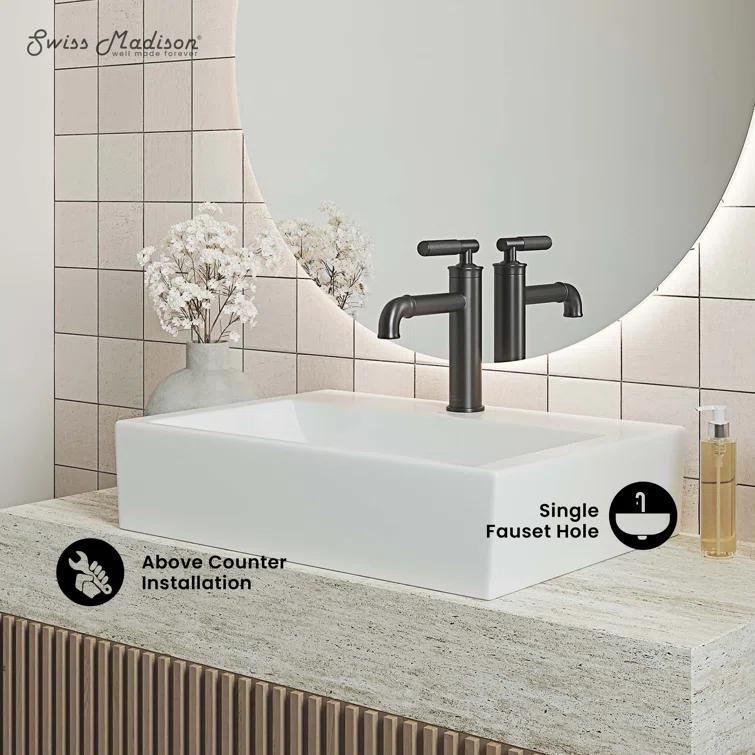 Claire 20 Rectangle Ceramic Vessel Sink