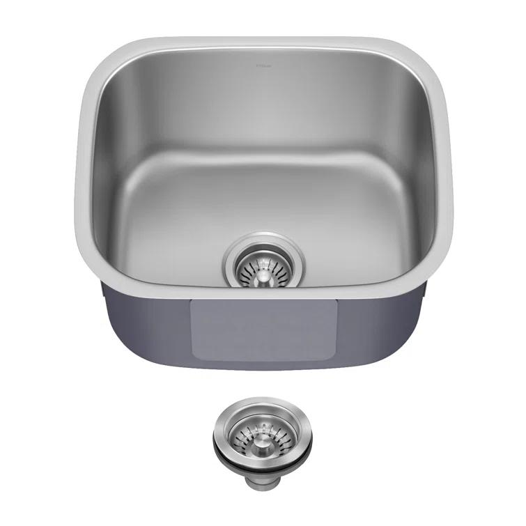 KRAUS Premier Undermount Single Bowl 18-Gauge Stainless Steel Kitchen Sink