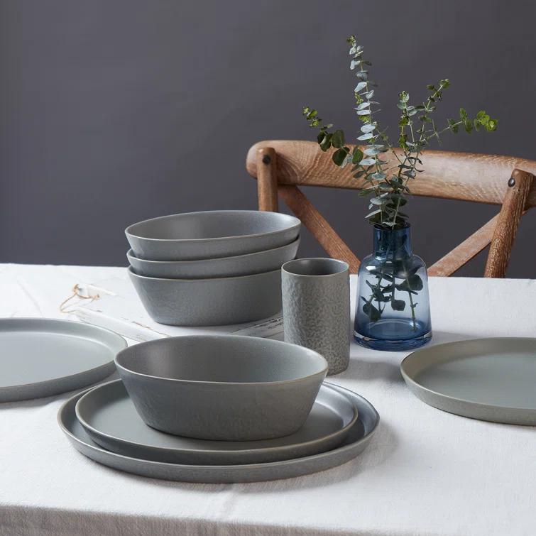 Stone by Mercer Project Katachi 32-Piece Dinnerware Set Stoneware