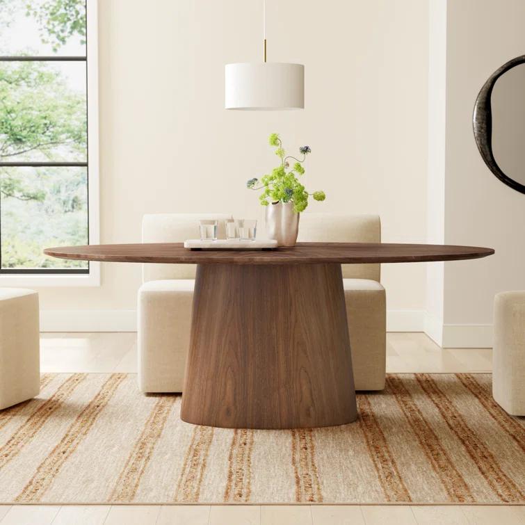 Beth Oval Dining Table, Brown